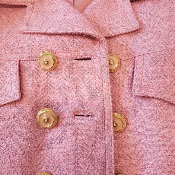 Vintage Pink Tweed Cropped Jacket by Carlisle - Picture 2 of 12